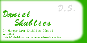 daniel skublics business card